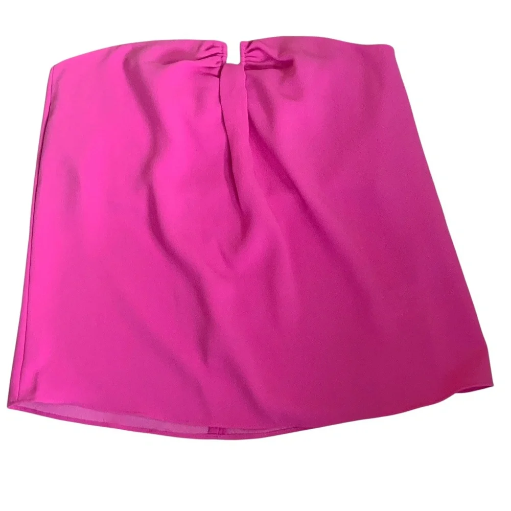 J Crew Strapless Tube Top Azalea Pink Party Glam SZ 6